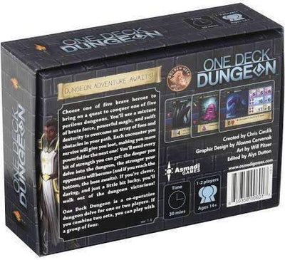 Egy fedélzeti bungeon (kiskereskedelmi kiadás) Kickstarter kártyajáték Asmadi Games
