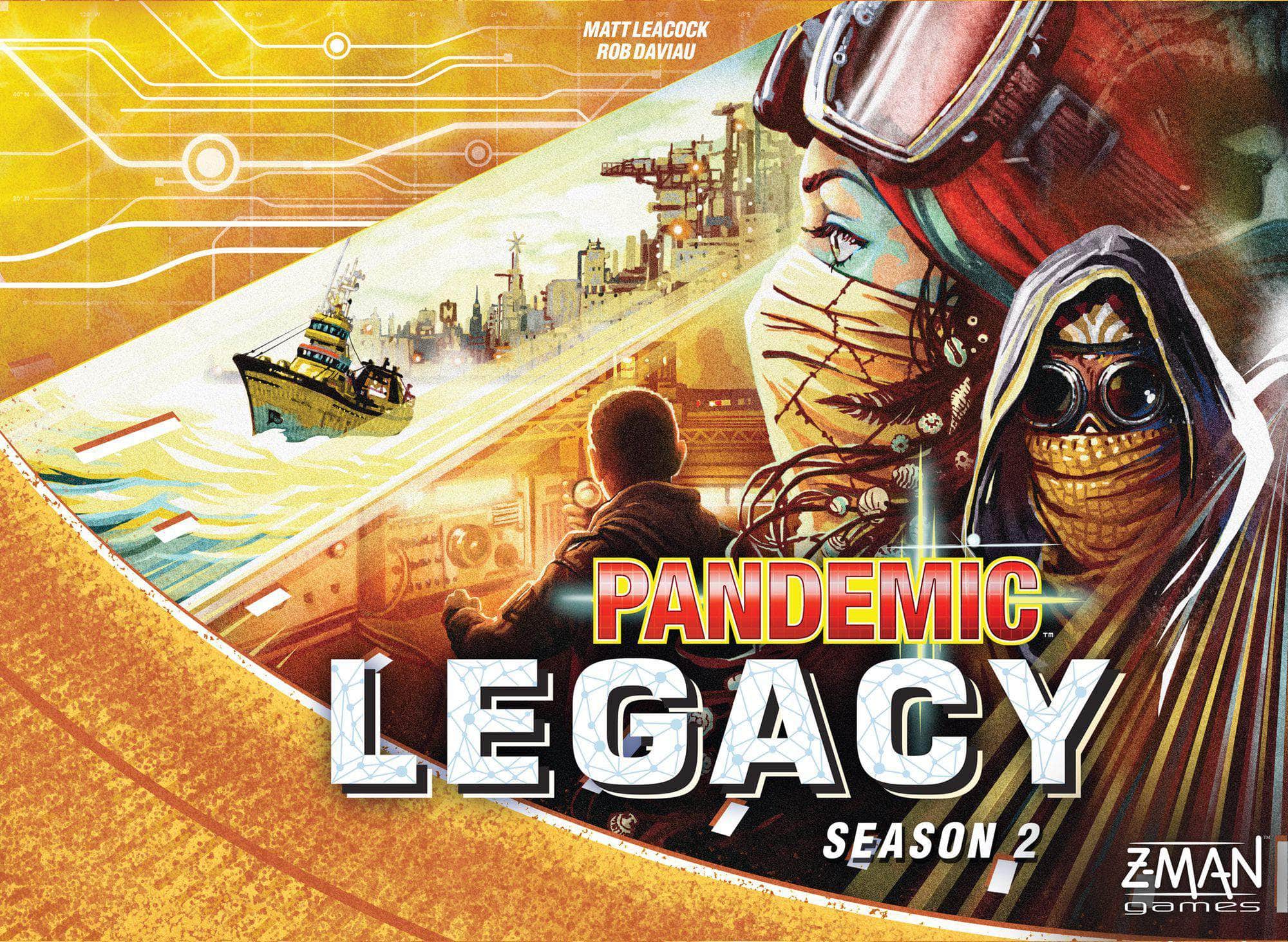 Pandemic Legacy: juegos de mesa minorista de la temporada 2, juegos Z-Man, Asmodee, Devir, Hobby Japan, Corea BoardGames Co., Lacerta, Lifestyle BoardGames KS800537A