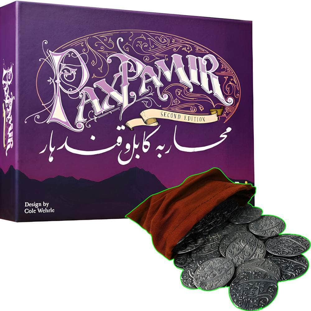 Pax Pamir Second Edition Plus Metal Coins Set Bundle (Kickstarter Special) Kickstarter Board Game Wehrlegig Games 860000996006 KS001030A