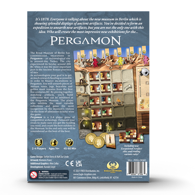 Pergamon (Kickstarter Vorbestellungsspezialitäten) Kickstarter-Brettspiel Eagle Gryphon Games KS001156a