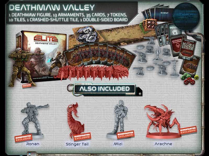 Project Elite: Deathmaw Valley Expansion (Kickstarter Pre-Order Special) Expansión del juego de mesa de Kickstarter CMON Limitado