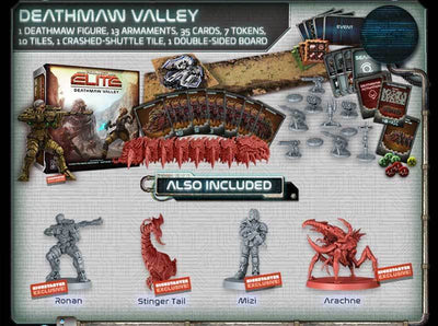 Project Elite: Deathmaw Valley Expansion (Kickstarter Pre-Order Special) Expansión del juego de mesa de Kickstarter CMON Limitado