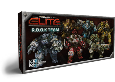 Projeto Elite: R.O.O.K. Expansão da equipe (especial de pré-encomenda do Kickstarter) Expansão do jogo de tabuleiro Kickstarter CMON Limitado