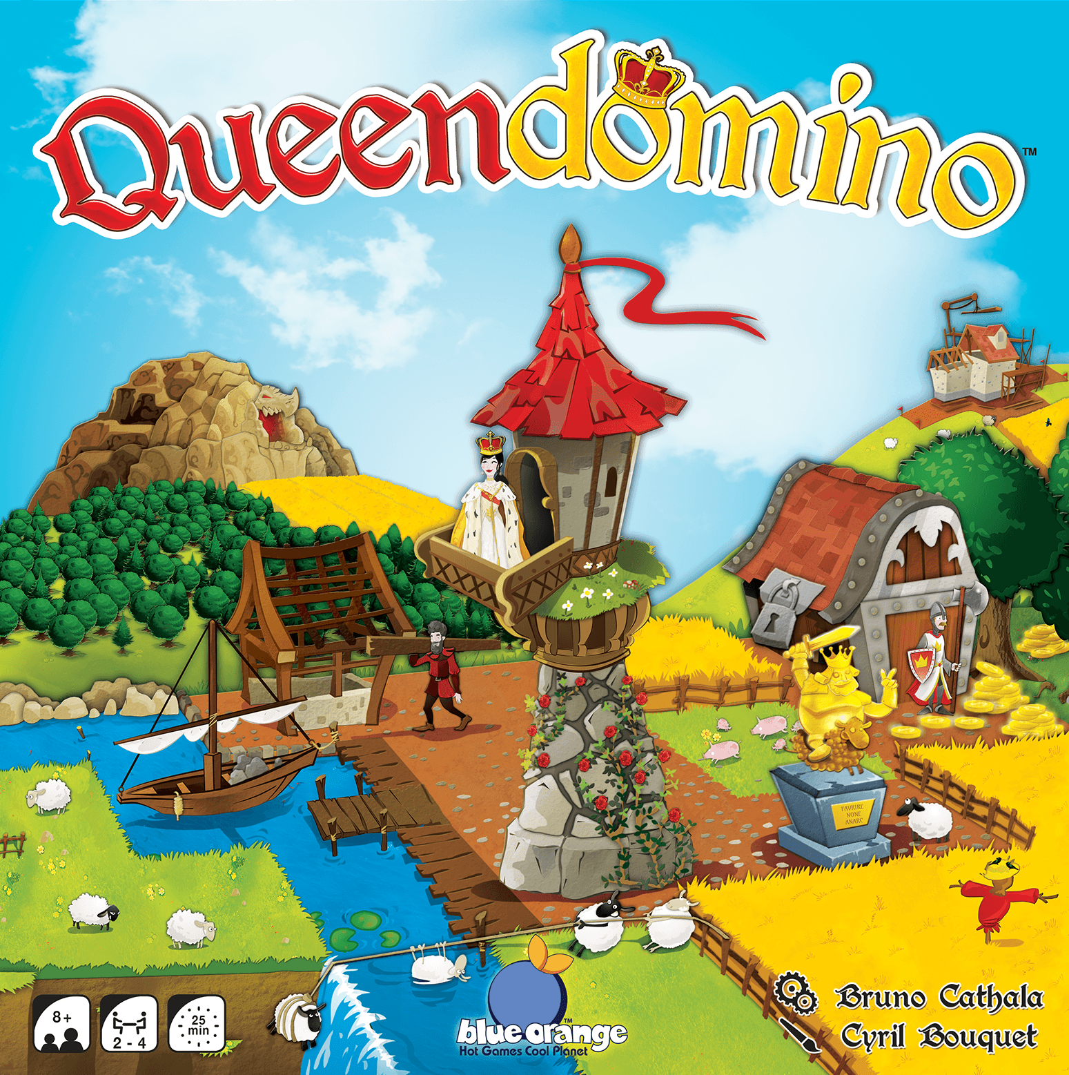 משחק הלוח הקמעונאי Queendomino (מהדורה קמעונאית) Blackrock Games KS800552A