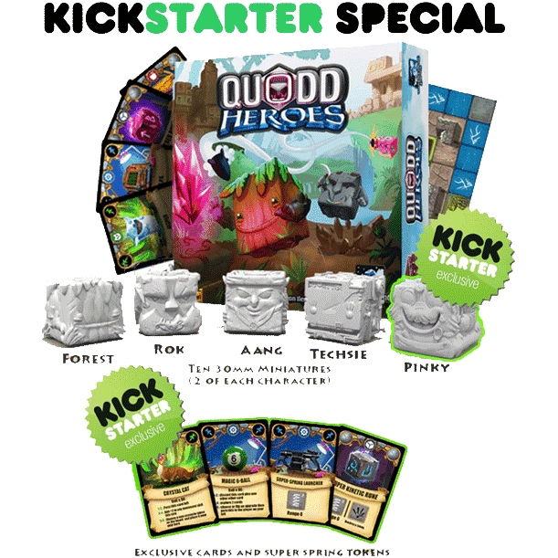 Quodd Heroes - Hero Pledge (طلب خاص لطلب مسبق من Kickstarter) لعبة Kickstarter Board Wonderment Games