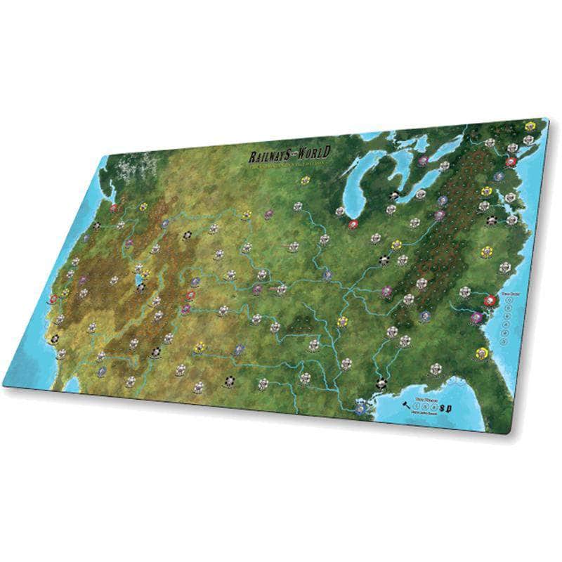 Railways of the World: Transcontinental US Playmat (Kickstarter Précommande spécial) Accessoire de jeu de société Kickstarter Eagle Gryphon Games KS001158A