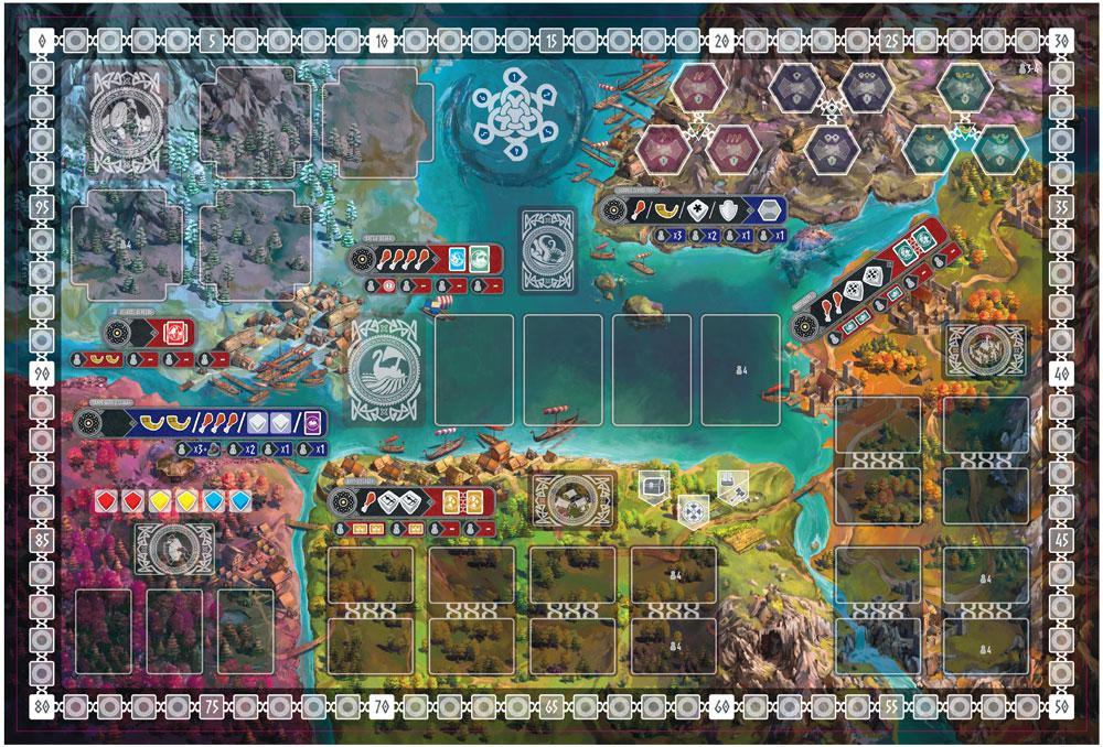 Midgard的Reavers：Neodere Play Mat Doubledex（Kickstarter预订特别）Kickstarter棋盘游戏配件 Grey Fox Games