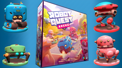 Robot Quest Arena: Juego de mesa Kickstarter Bundle de nivel de alta tecnología (Kickstarter pre-pedido) Wise Wizard Games KS001113A