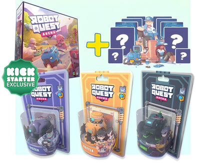 Robot Quest Arena: مجموعة High Tech Tier Bundle (طلب خاص لطلب مسبق من Kickstarter) لعبة Kickstarter Board Wise Wizard Games KS001113A