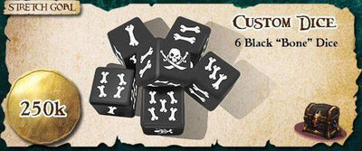Rum &amp; Bones - anpassade tärningar (svart) (Kickstarter special) Kickstarter brädspel tillbehör Game Steward