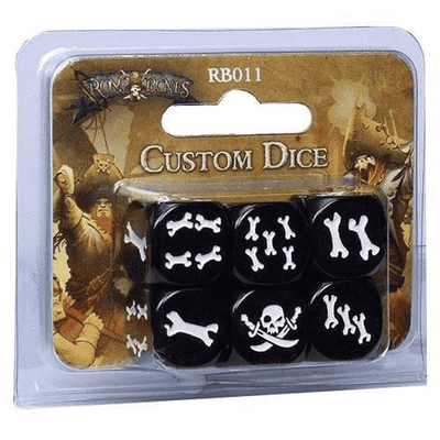 Rum &amp; Bones - Custom Dice (Black) (Kickstarter Special) Kickstarter Brettspiel Accessoire Die Game Steward