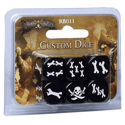 Rum &amp; Bones - Custom Dice (Black) (Kickstarter Special) Kickstarter Board Accessory The Game Steward