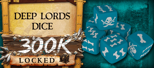 Rum & Bones - Custom Dice (Deep Lords) (Kickstarter Special) อุปกรณ์เสริมเกมบอร์ด Kickstarter CMON ถูก จำกัด, Edge Entertainment, และ Pendragon Game Studio