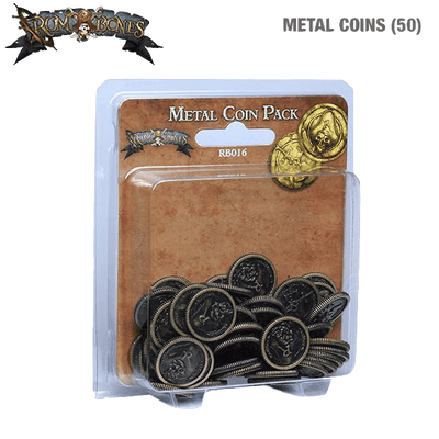 Rum &amp; Bones: Metal Coins Retail Board เกม CMON ถูก จำกัด