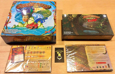 Spirit Island Plus Branch &amp; Claw-uitbreidingsbundel plus slang sluimerend onder het eiland en het hart van Wildfire Promo-Spirits (Kickstarter Pre-Order Special) Kickstarter Board Game Greater Than Games (Legendarische nexus)