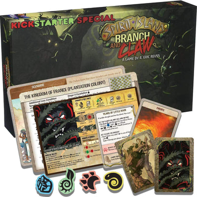 جزيرة الروح بالإضافة إلى حزمة توسيع الفرع والمخلب بالإضافة إلى الثعبان النائم تحت الجزيرة وقلب الهشيم الترويجي للأرواح (طلب خاص من Kickstarter) لعبة Kickstarter Board Greater Than Games (الرابطة الأسطورية)