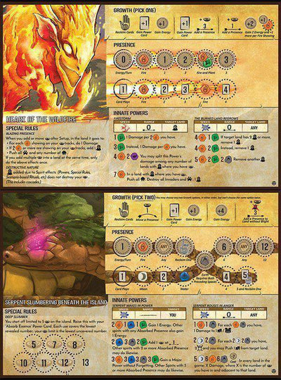 جزيرة الروح بالإضافة إلى حزمة توسيع الفرع والمخلب بالإضافة إلى الثعبان النائم تحت الجزيرة وقلب الهشيم الترويجي للأرواح (طلب خاص من Kickstarter) لعبة Kickstarter Board Greater Than Games (الرابطة الأسطورية)