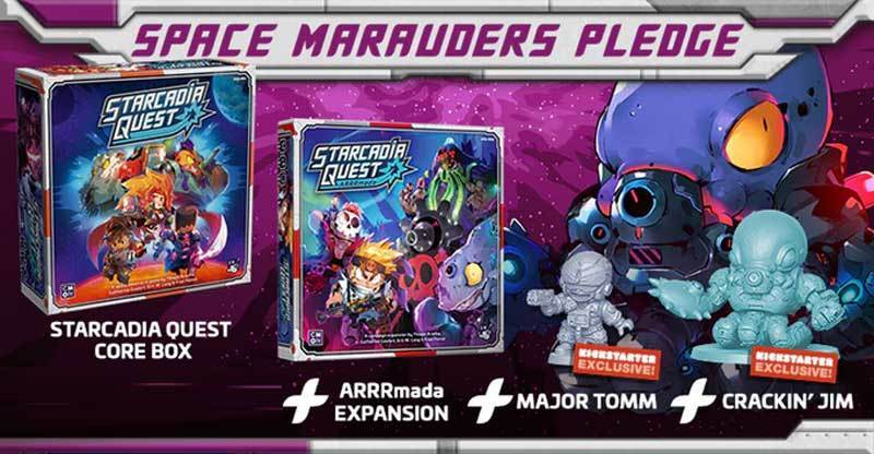 Starcadia Quest "Space Marauders" Pledge (Kickstarter förbeställning Special) CMON Begränsad