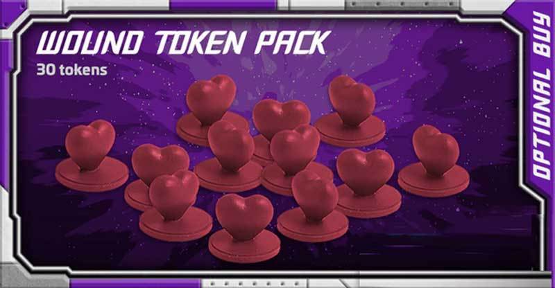Starcadia Quest: Pack de token de ferida (Kickstarter pré-encomenda especial) Acessório do jogo de tabuleiro Kickstarter CMON Limitado