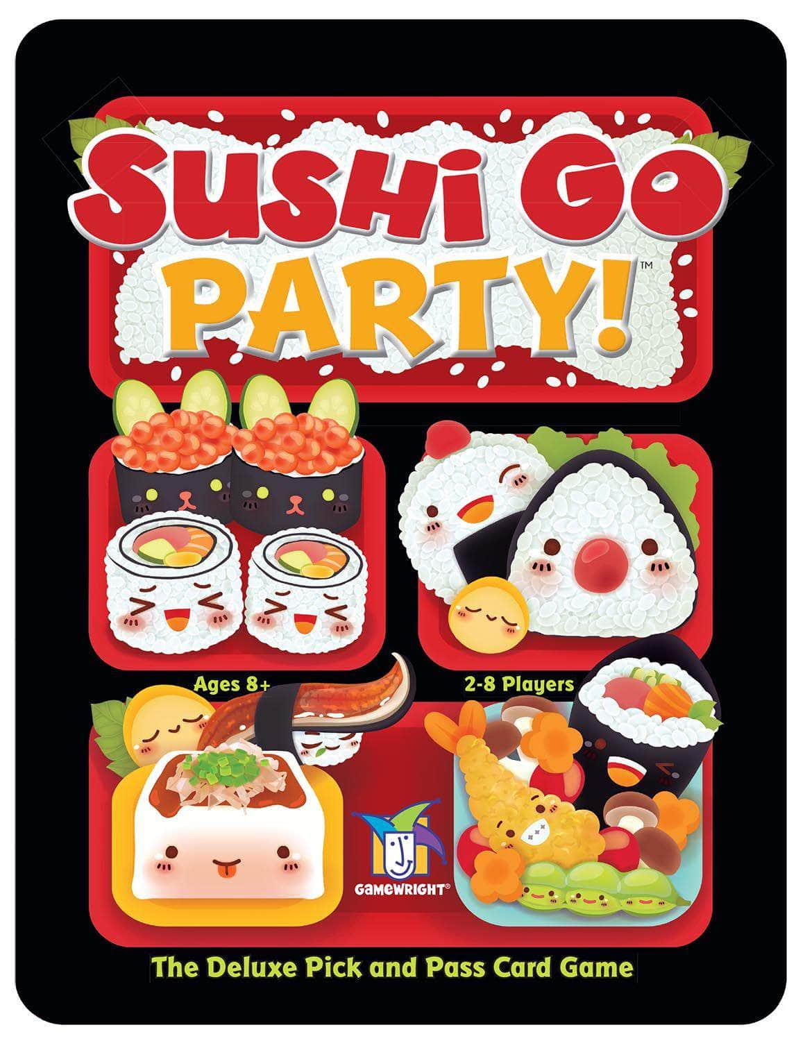 Sushi Go Party! Jogo de tabuleiro de varejo Gamewright, Devir, Rebelde, uplay.it edizioni, jogos de duendes brancos, zoch verlag ks800484a