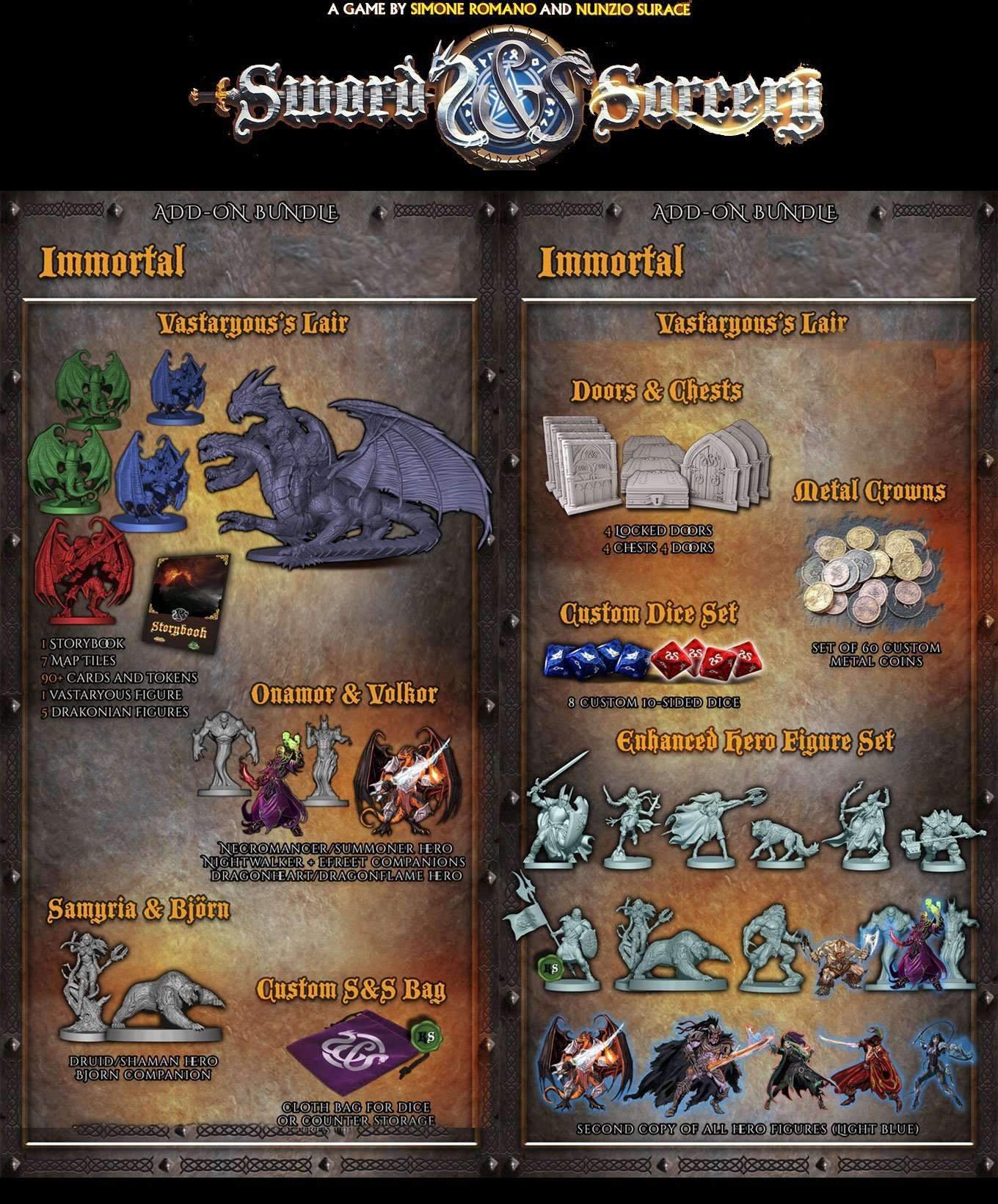 Sword & Sorcery - Suplemento de juego de mesa de Kickstarter Bundle (especial Kickstarter) Ares Games
