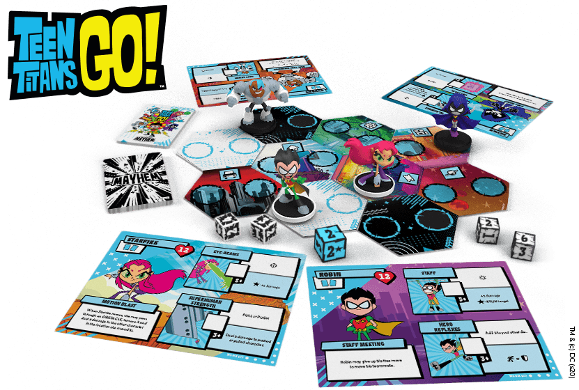 Teen Titans Go! Mayham Pledge Plus Blackfire and Nightwing Bundle (Kickstarter Pre-Order Special) Board Game Geek, Kickstarter Games, Games, Kickstarter Board Games, Board Games, CMON Limited, Teen Titans GO Mayhem, Kickstarter Board Games, Team Based Games Games, Alexio Schneeberger CMON KS001076A