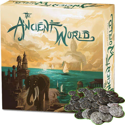 המהדורה השנייה של העולם העתיק בתוספת חבילת מטבעות מטאל (Kickstarter Special) משחק לוח קיקסטארטר Red Raven Games