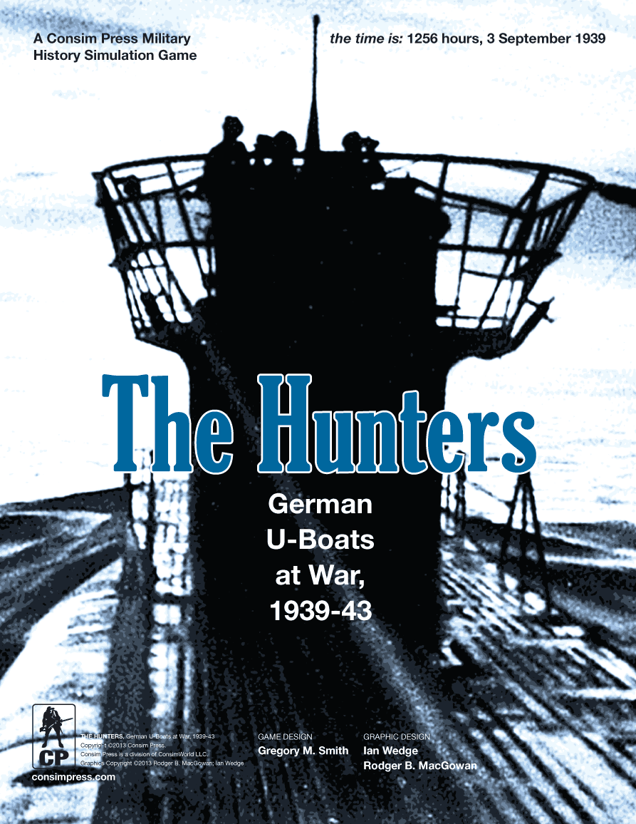 The Hunters: German U-Boats At War, 1939-43 (Retail Edition) Retail Board Game Consim Press KS800336A