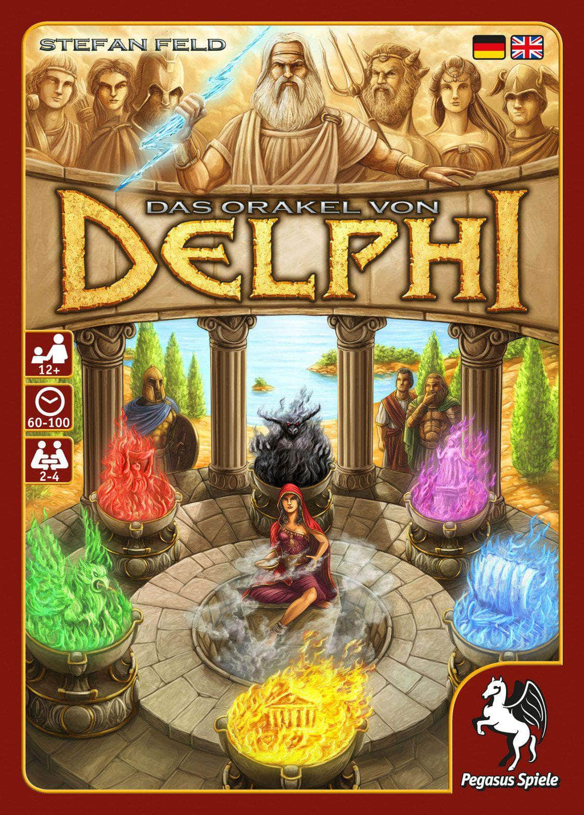 The Oracle of Delphi（小売版）小売ボードゲーム 999 Games, Cranio Creations、フルキャップゲーム、 Hall Games, Hobby Japan、ルドセンチネル、 Matagot, Pegasus Spiele、Surfin 'Meeple China、 Tasty Minstrel Games KS800490A