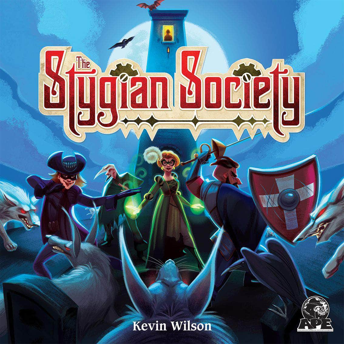لعبة Kickstarter Board من لعبة The Stygian Society (Kickstarter Special). APE Games KS800204A