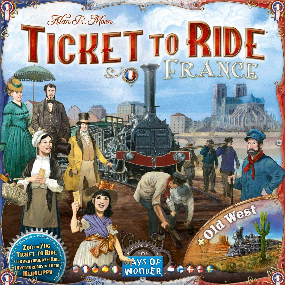 Ticket to Ride: Map Collection Volume 6: France and Old West (Retail Edition) Detailbestyrelsesspiludvidelse Days of Wonder KS001316A