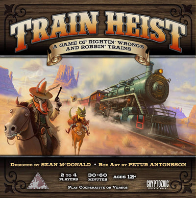 Train Heist: A Game of Rightin &#39;Wrongs And Robbin&#39; Trains Retail Board Game Cryptozoic Entertainment Tower Guard Games
