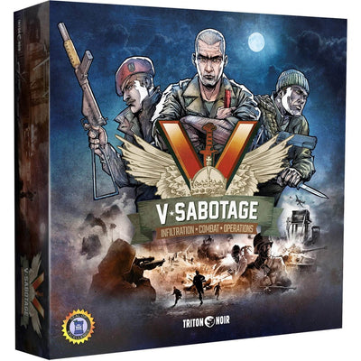 V-Sabotage: Newcomer Deluxe All-In Pledge-Bundle (Kickstarter-Vorbestellungsspezialitäten) Kickstarter-Brettspiel Triton Noir KS001169A