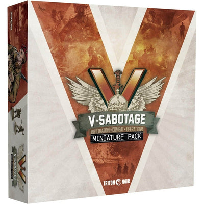 V-Sabotage: Newcomer Deluxe All-In Pledge-Bundle (Kickstarter-Vorbestellungsspezialitäten) Kickstarter-Brettspiel Triton Noir KS001169A