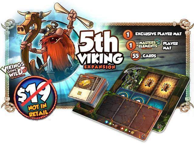 Vikings Gone Wild: 5. Viking -laajennus (Kickstarter Special) Kickstarter Board Game -lisävaruste Corax Games