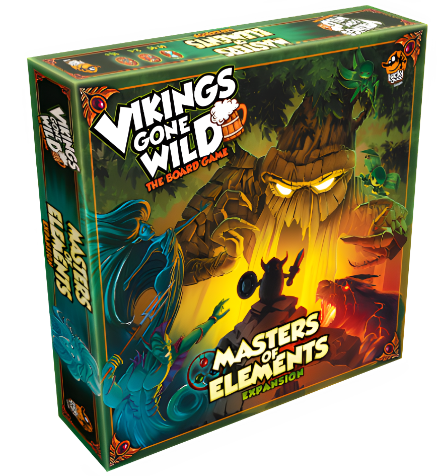 Vikings Gone Wild: Master of Elements (Retail Edition) การขยายเกมกระดานค้าปลีก Lucky Duck Games 603813959611 KS000072I