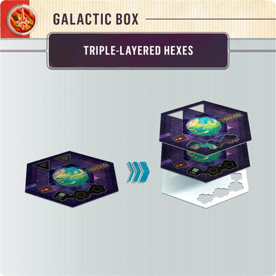 Voidfall: Galaktinen laatikko plus metallirakenteen sarjan nippu (Kickstarterin ennakkotilaus) Kickstarter-lautapeli Mindclash Games KS001193a