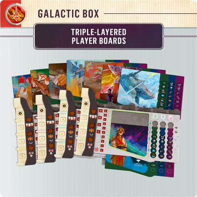 Voidfall: Galactic Box plus Metallstruktur-Set-Bündel (Kickstarter vorbestellt) Kickstarter-Brettspiel Mindclash Games KS001193a