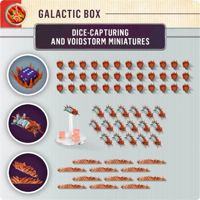 Voidfall: Galactic Box plus Metallstruktur-Set-Bündel (Kickstarter vorbestellt) Kickstarter-Brettspiel Mindclash Games KS001193a