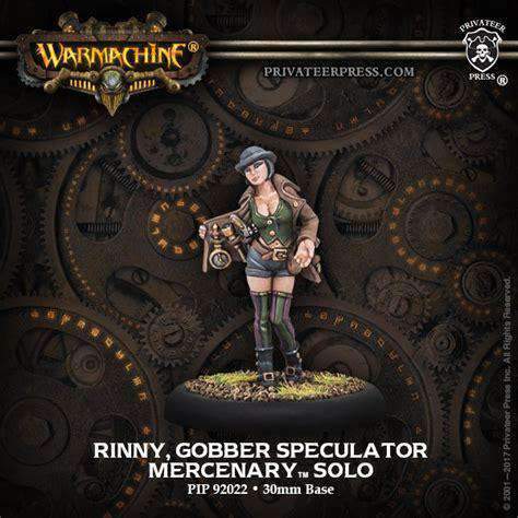 Warmachine: Mercenaires Rinny Gobber Speculateur (Convention exclusive) Game de conseil Kickstarter Privateer Press Ulisses Spiele