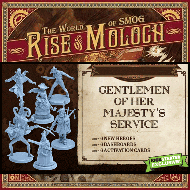 World of SMOG: Rise of Moloch - لعبة الرجل المحترم في خدمة صاحبة الجلالة (Kickstarter Special) لعبة Kickstarter Board CMON محدود