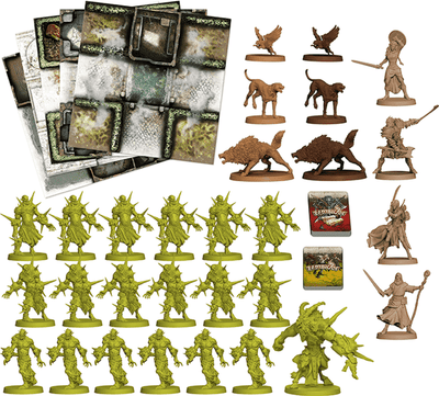 Zombicide: Green Horde Friends &amp; Enemanes (Kickstarter Special) Expansión del juego de parar Kickstarter CMON Limitado