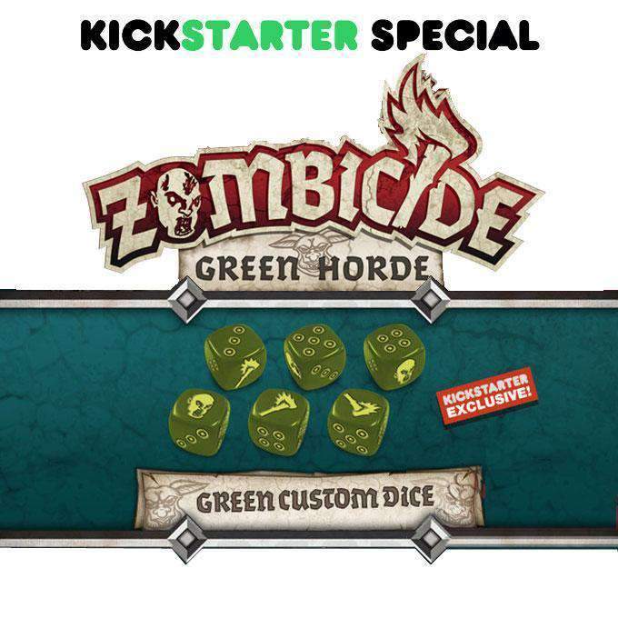 Zombicide: Green Horde Green Custom Dice (Kickstarter Special) Kickstarter Board Game Accessoire CMON Limité