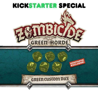 Zombizid: Green Horde Green Custom Dice (Kickstarter Special) Kickstarter Brettspielzubehör CMON Begrenzt