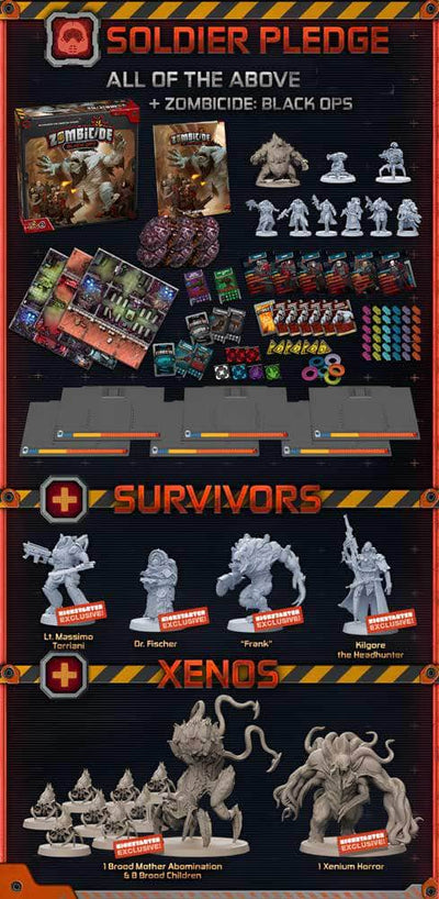 Zombide: Invader Soldier Pledge Bundle (Kickstarter Special) Kickstarter Board Game CMON 889696009128 KS000779a