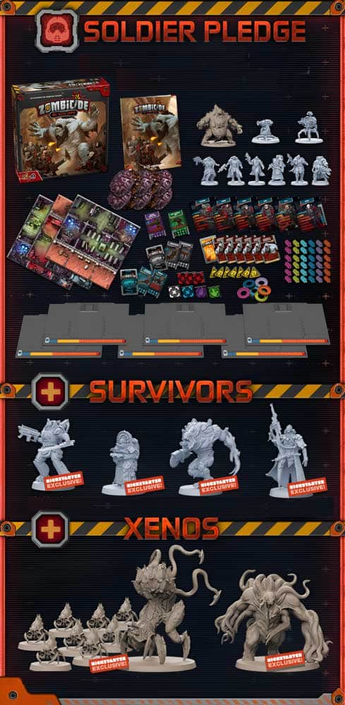 Zombicida: Invader Soldier Pledge Pacote (Kickstarter Special) jogo de tabuleiro Kickstarter CMON 889696009128 KS000779A